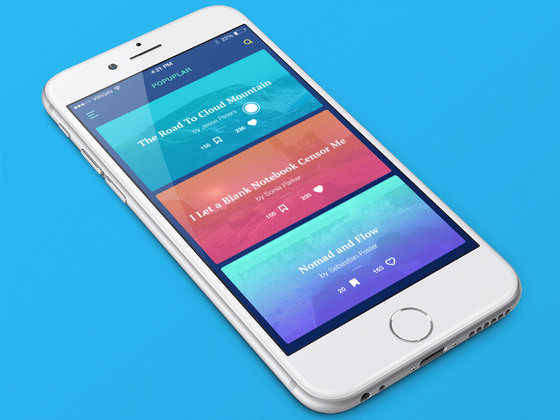 Mobile app design — example of decluttering
