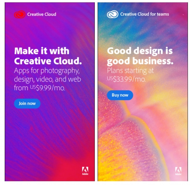 Adobe Display ad example