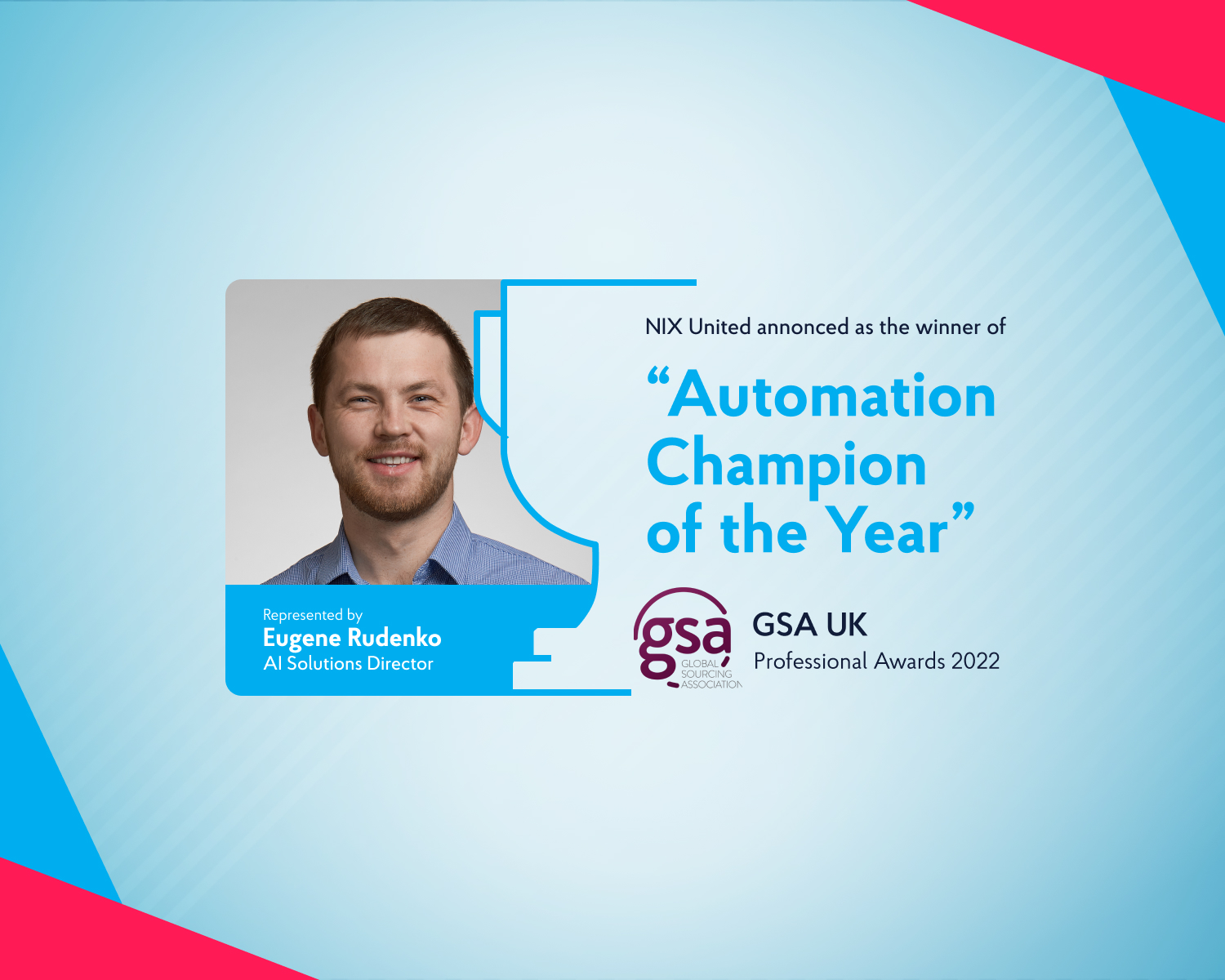 Eugene Rudenko Recognized as Automation Champion of the Year by GSA UK