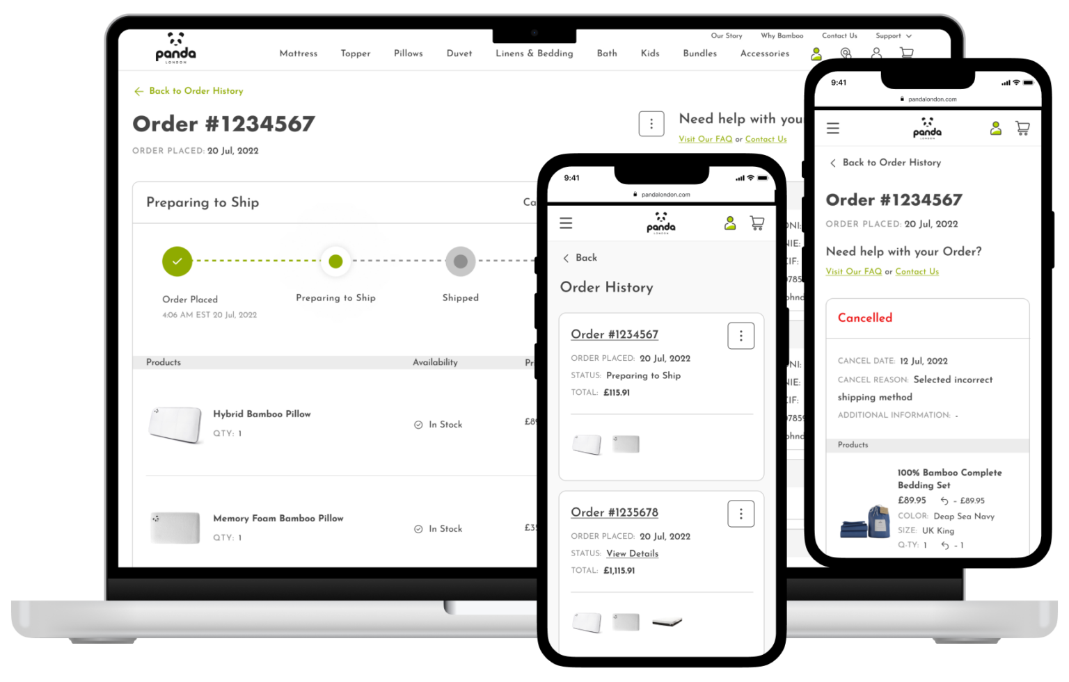 Website and Mobile App Redesign for Panda London NIX United