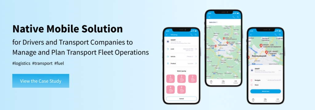 Native Mobile Solution for Drivers and Transport Companies to Manage and Plan Transport Fleet Operations