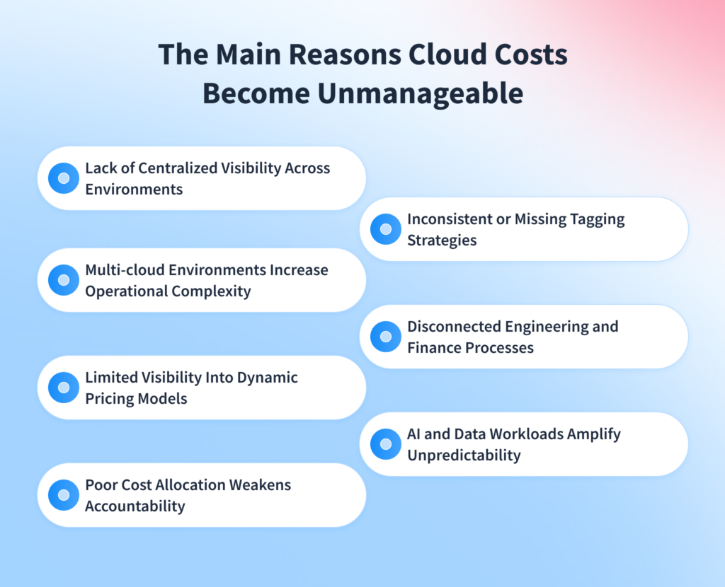 Main Reasons Why Cloud Costs Become Unmanageable